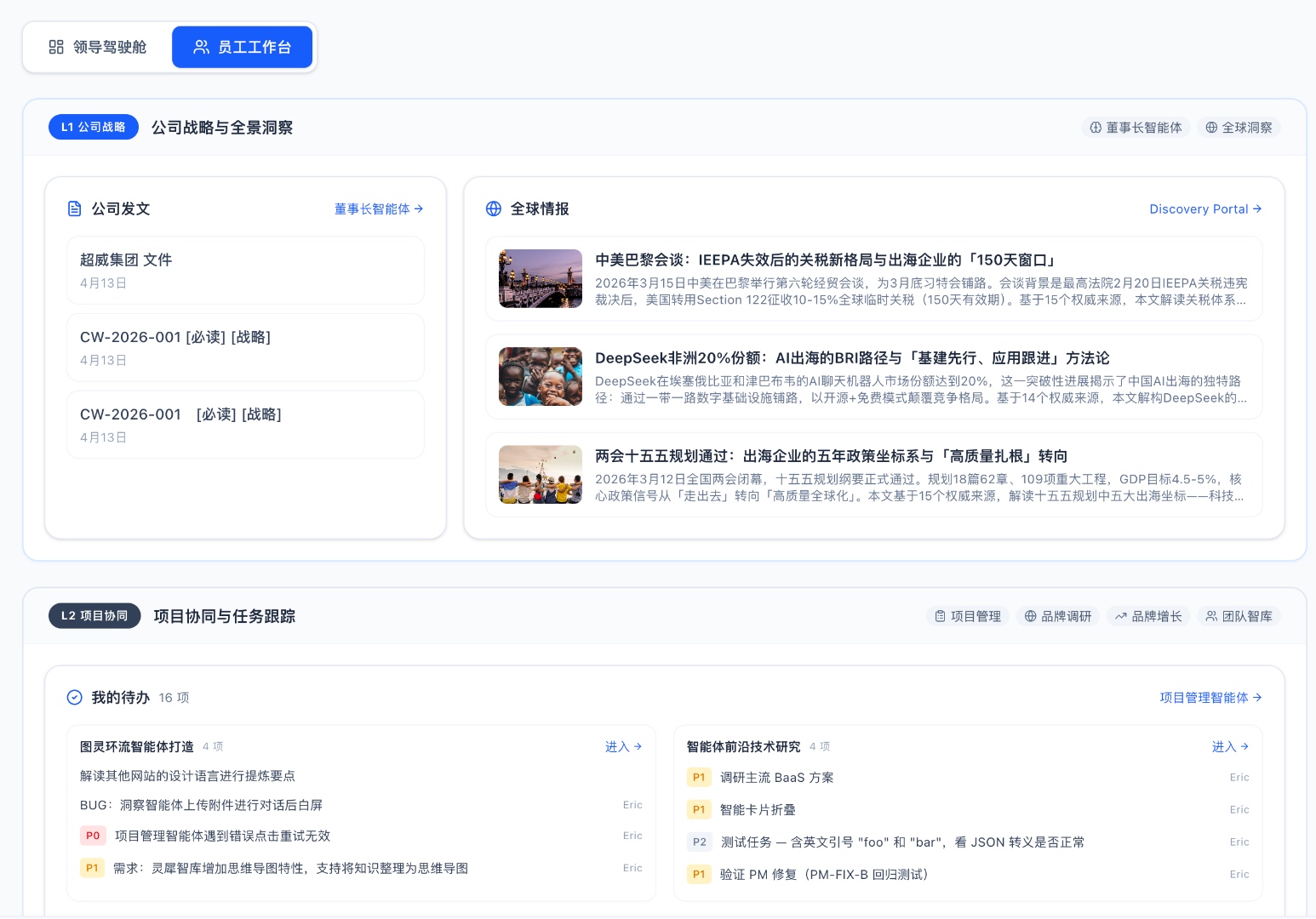 员工工作台